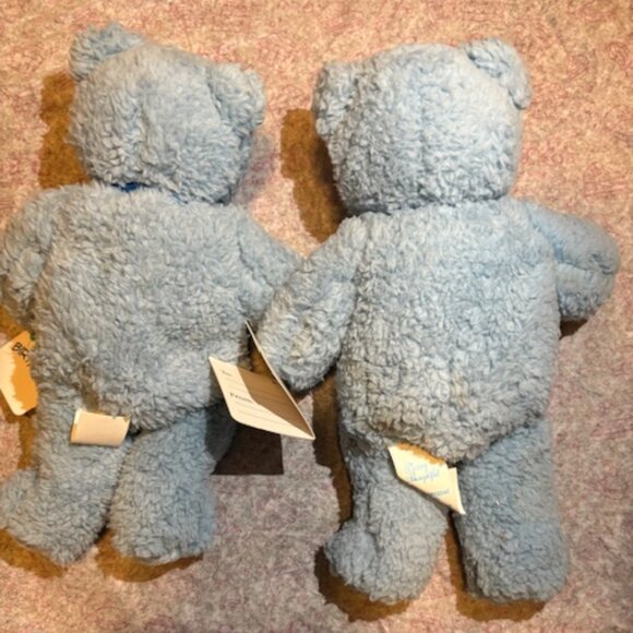 NEW- Set of 2- Blue Bear Happy Birthday Plush - Picture 2 of 3